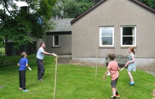 badminton in the garden